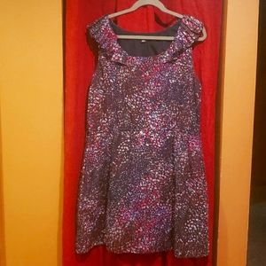 Black Floral Flutter Sleeve Dress with POCKETS!!